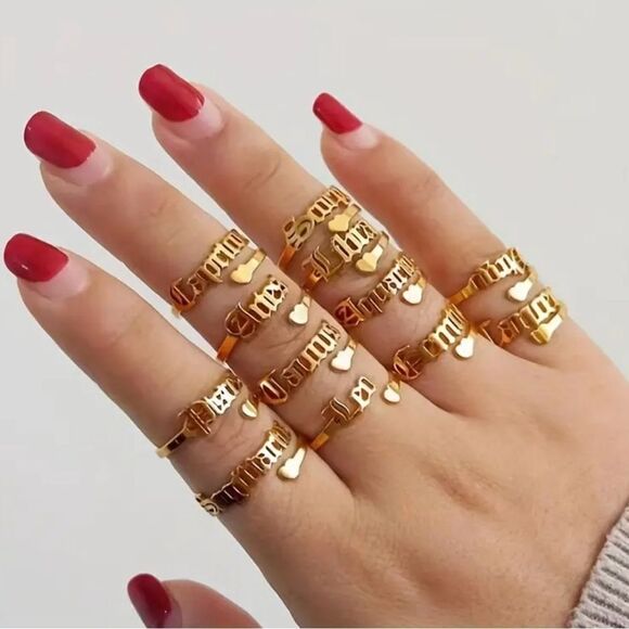 Gold Astroloy Horoscpe Ring - Picture 1 of 4